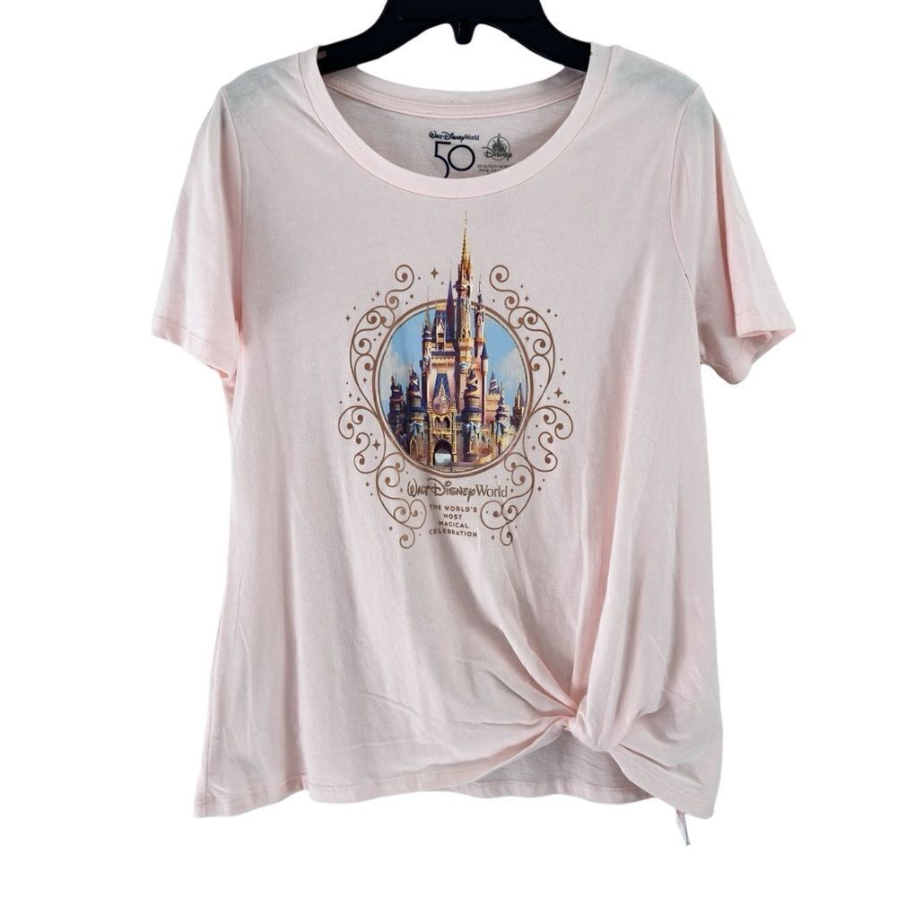 Walt Disney World‎ 50th Anniversary Cinderella Castle T-Shirt Pink Adult XS